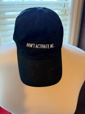 Don't Activate Me Embroidered Black Baseball Cap